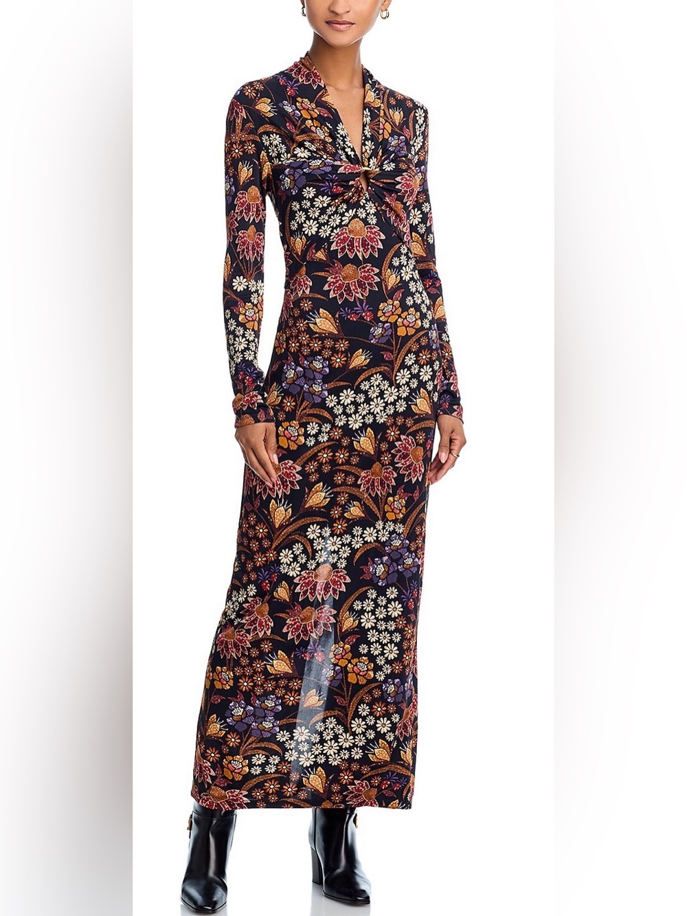 FARM Rio Lili Long Sleeve Floral Maxi Dress. Size Large